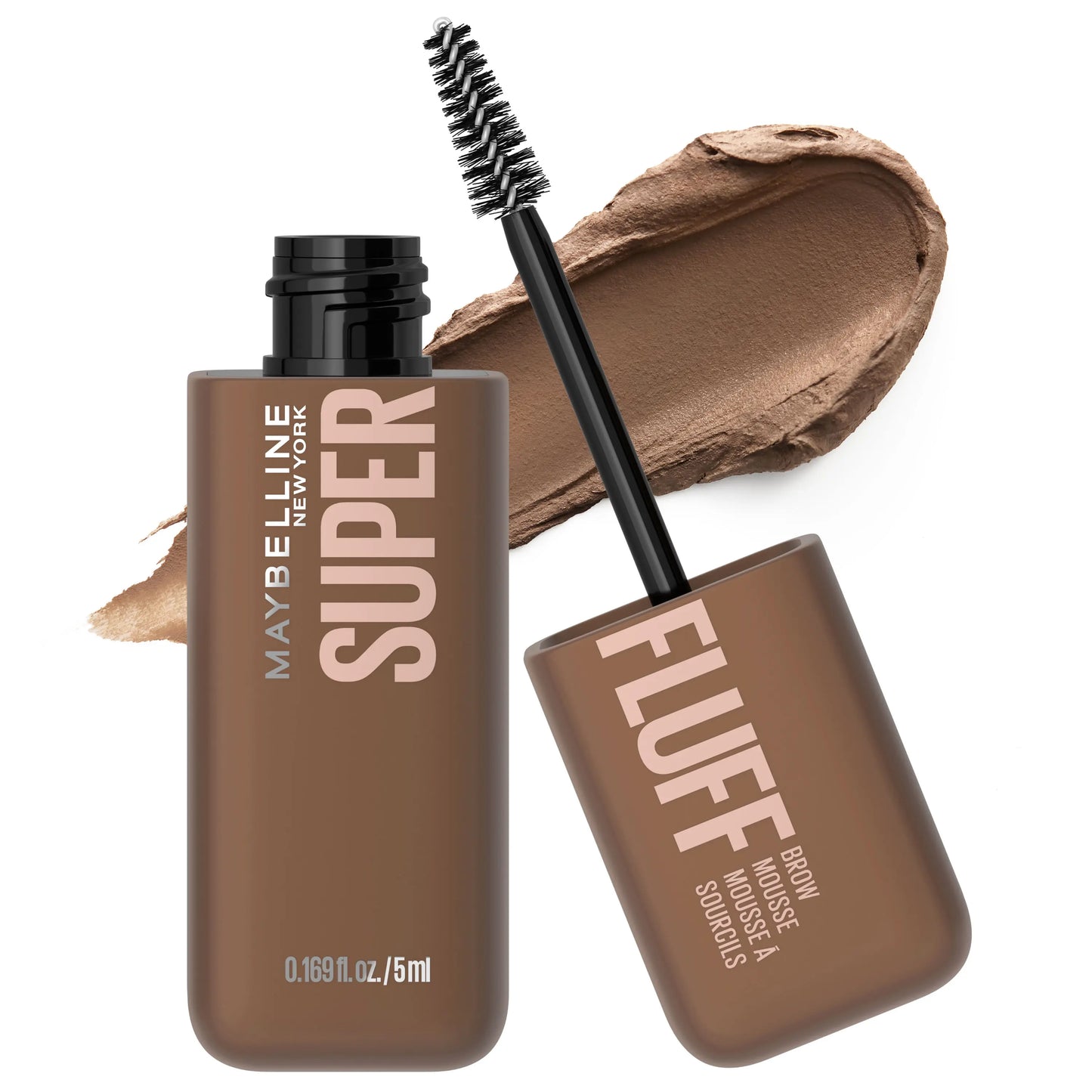 Superfluff Eyebrow Volumizing Mousse, Buildable Soft & Full Brows, All-Day Wear, Flake Resistant, Maybelline New York