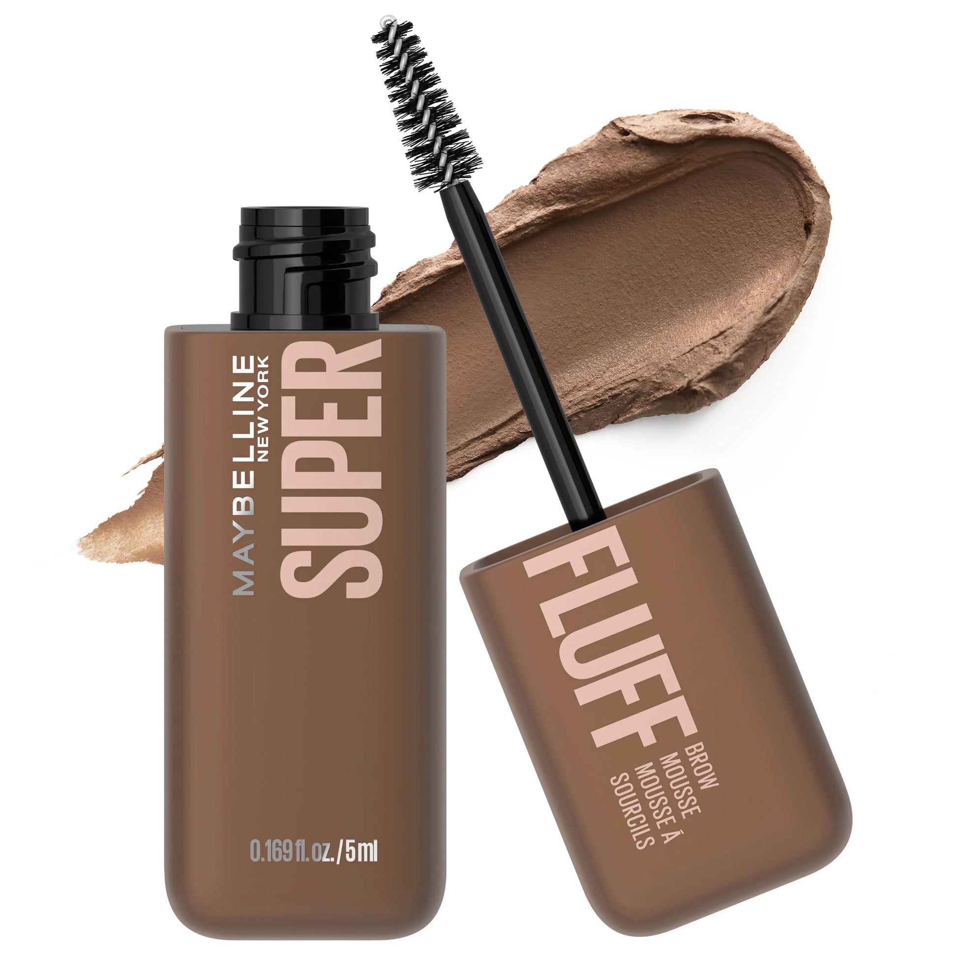 Superfluff Eyebrow Volumizing Mousse, Buildable Soft & Full Brows, All-Day Wear, Flake Resistant, Maybelline New York