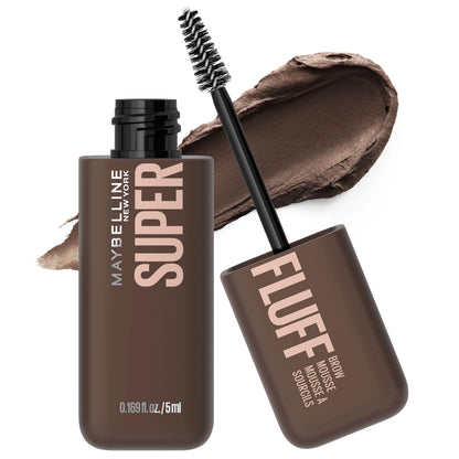 Superfluff Eyebrow Volumizing Mousse, Buildable Soft & Full Brows, All-Day Wear, Flake Resistant, Maybelline New York
