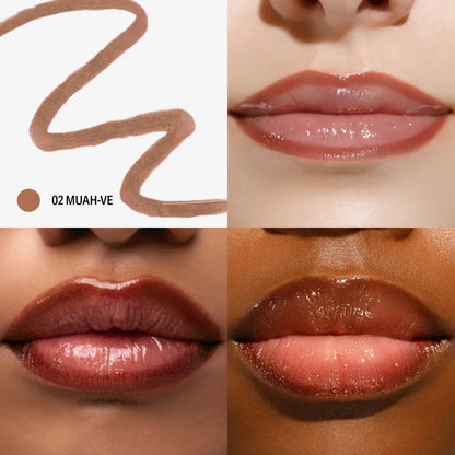 LIP LINER STAY-N - Peel-Off Lip Liner Stain - All Day & Night Lipliner with Hyaluronic Acid & Vitamin E - Long Lasting Formula - 0.12 Fl Oz / 3.5 Ml