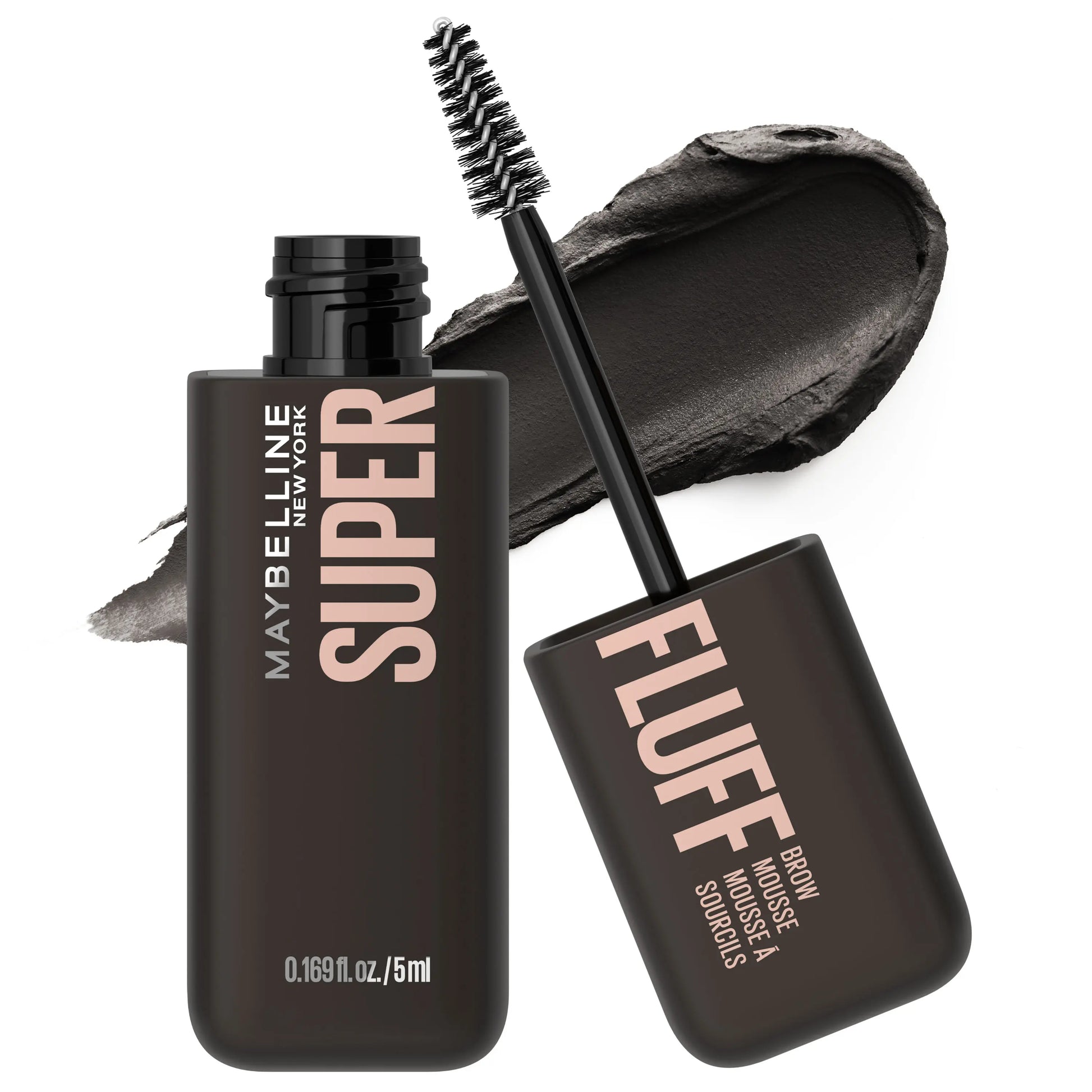 Superfluff Eyebrow Volumizing Mousse, Buildable Soft & Full Brows, All-Day Wear, Flake Resistant, Maybelline New York
