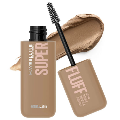 Superfluff Eyebrow Volumizing Mousse, Buildable Soft & Full Brows, All-Day Wear, Flake Resistant, Maybelline New York